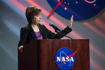 Ochoa addressing the need for education in STEM.  (U.S News and World Report (NASA))